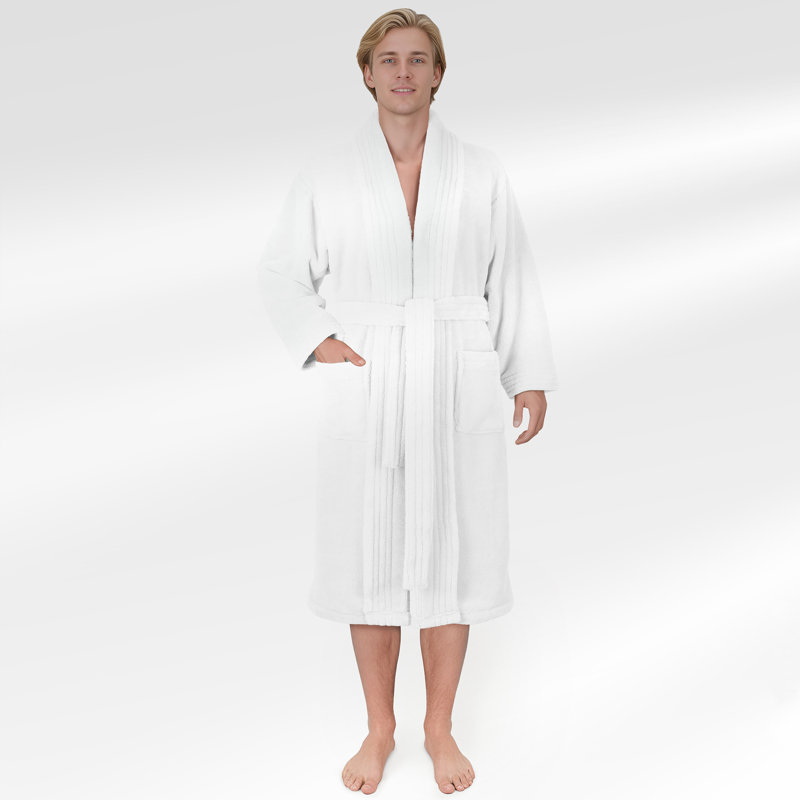Peignoirs turcs, robes en molleton doux et absorbant doux, Blanc, 2TG