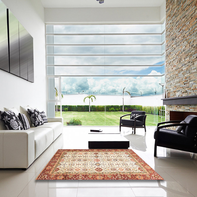 Tapis abstrait moderne 3104, Carré 6 pi