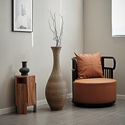 Artificial Rattan Floor Vase
