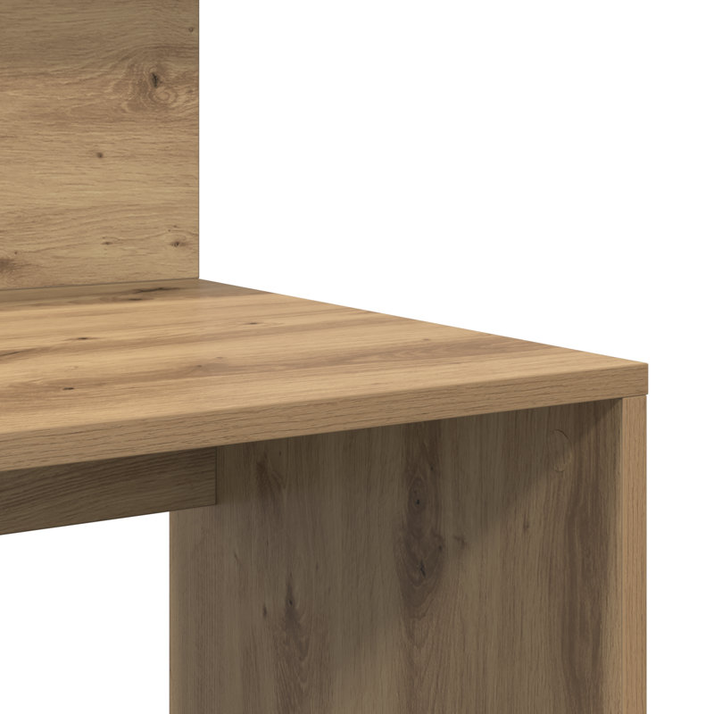Desk With Storage 90X48x101.5 Cm Engineered Wood, Artisan Oak