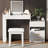 3-In-1 Makeup Vanity Desk With Flip-Top Mirror, LED Lighting, Adjustable Length & Ample Drawers - Stylish Multi-Functional Dressing Table For Home, White-1180670456