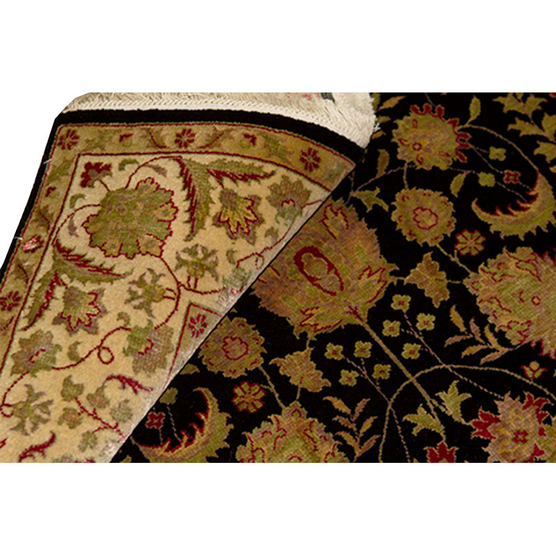 Hand Woven Silk and Wool Oriental Area Rug
