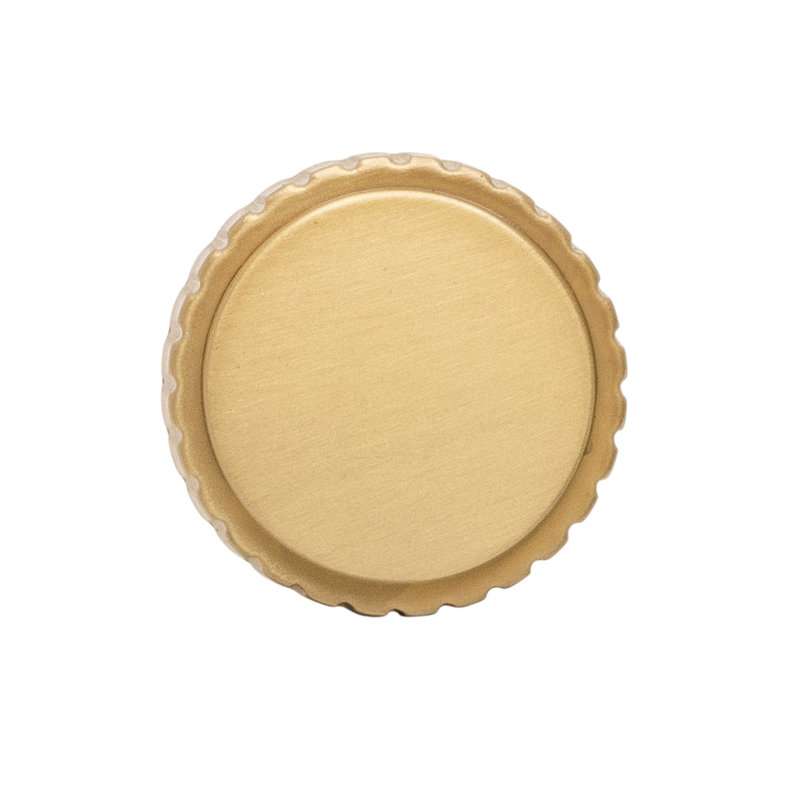 Sinclaire Collection Knob 1-1/4 Inch Diameter, Brushed Golden Brass