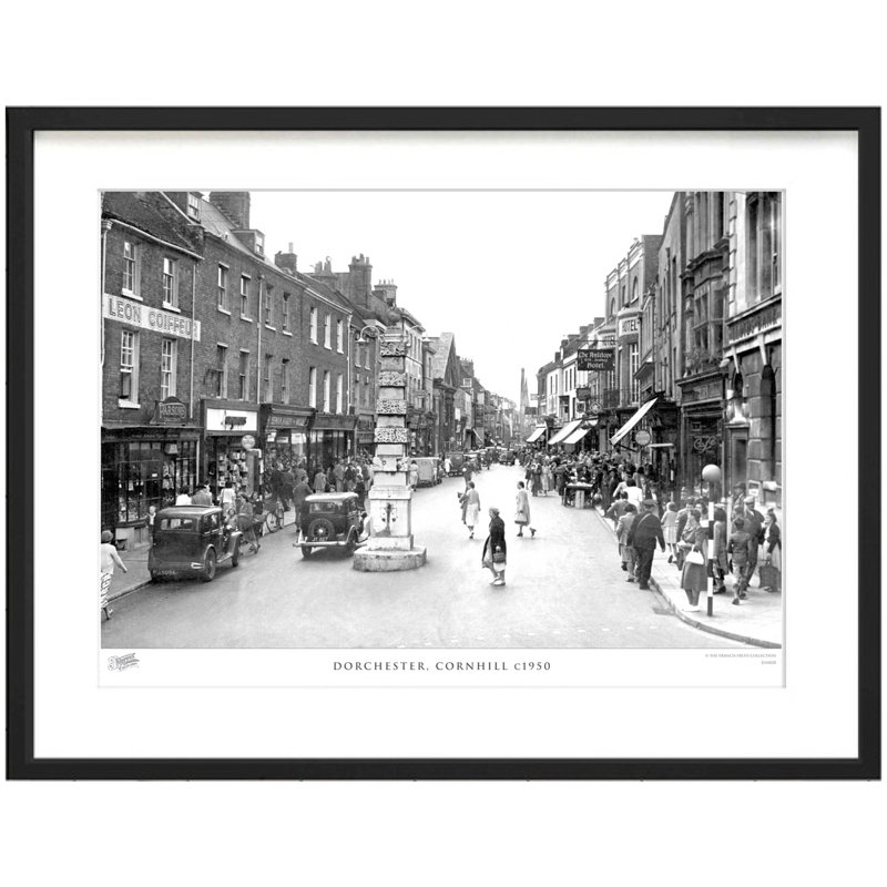 Dorchester, Cornhill C1950 by Francis Frith - Single Picture Frame Print, 40cm H x 50cm W x 2.3cm D