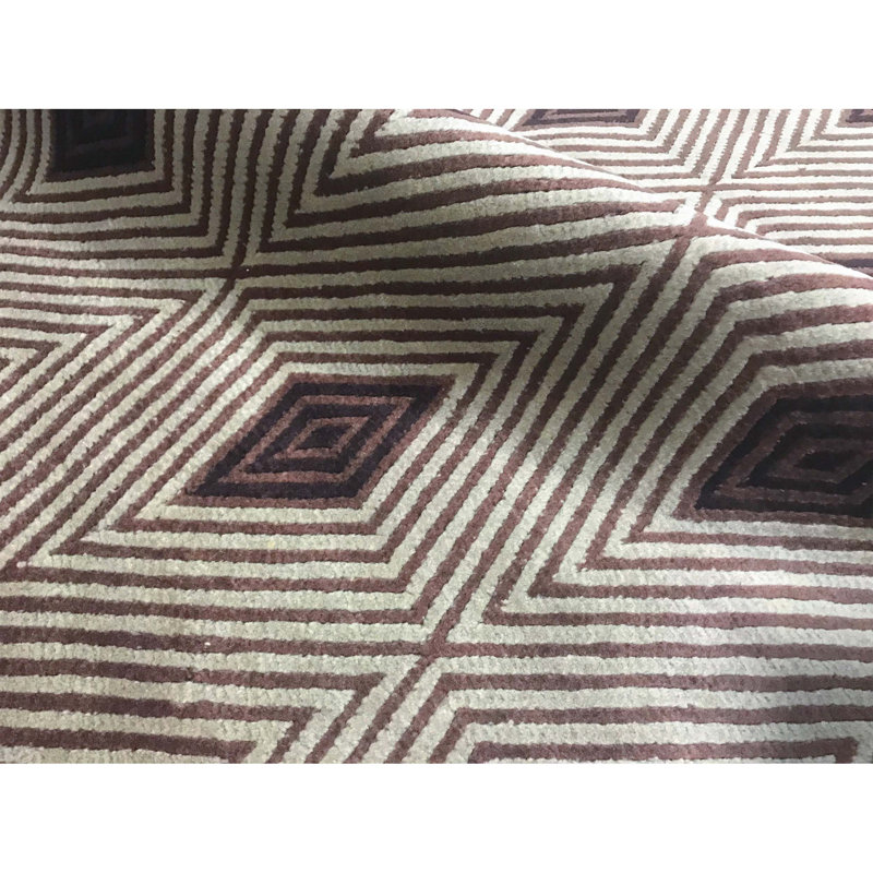 Hand-Knotted High-Quality Brown Area Rug