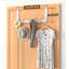 Crochet au-dessus de la porte avec accoudoirs de 7 pouces, organisateur de porte-serviettes robuste pour la salle de bain, assemblage sans outil, s'adapte aux portes standard de 1-3 / 4 pouces, finition blanche résistante à la rouille