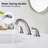 8-Inch 3 Holes 2 Handles Bathroom Sink Faucet, Brushed Nickel-121292228