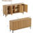 Wooden Freestanding Sideboard Buffet Cabinet with Fluted Doors, Adjustable Shelf Storage-1215032089