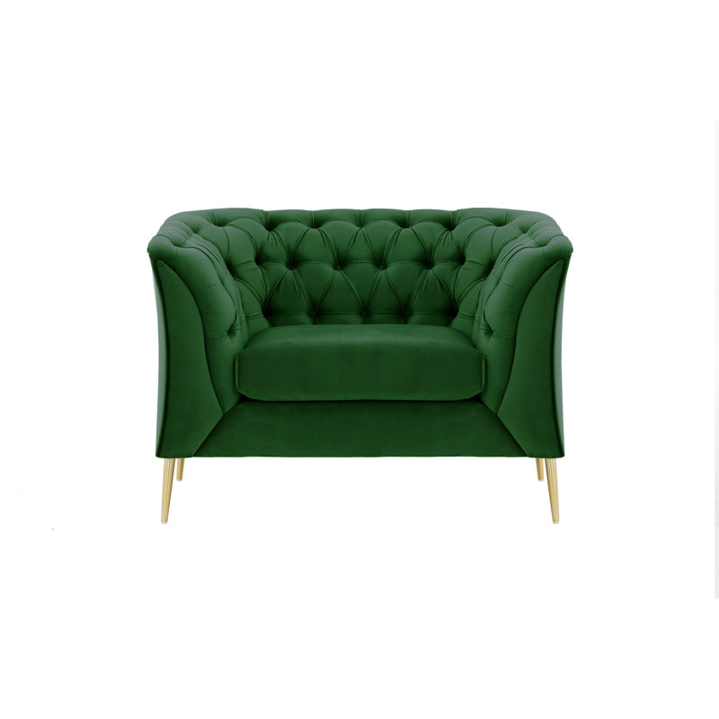 Septimus Upholstered Chesterfield Chair, Green