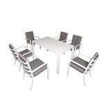 Ensemble repas d'extérieur rectangulaire pour 6 personnes L 57,09 po Eckehart