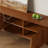 71" Mid-Century Modern TV Stand, Brown Wood Media Console for Living Room, Pre-Assembled with Easy Setup (Attach Legs Only)-1163318032