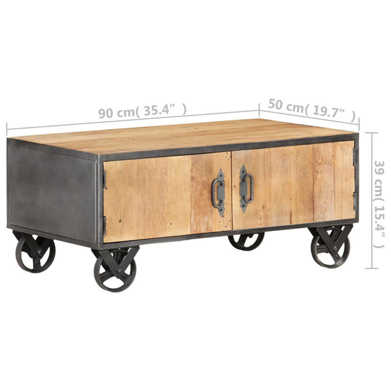 Dea Wheel Coffee Table with Storage