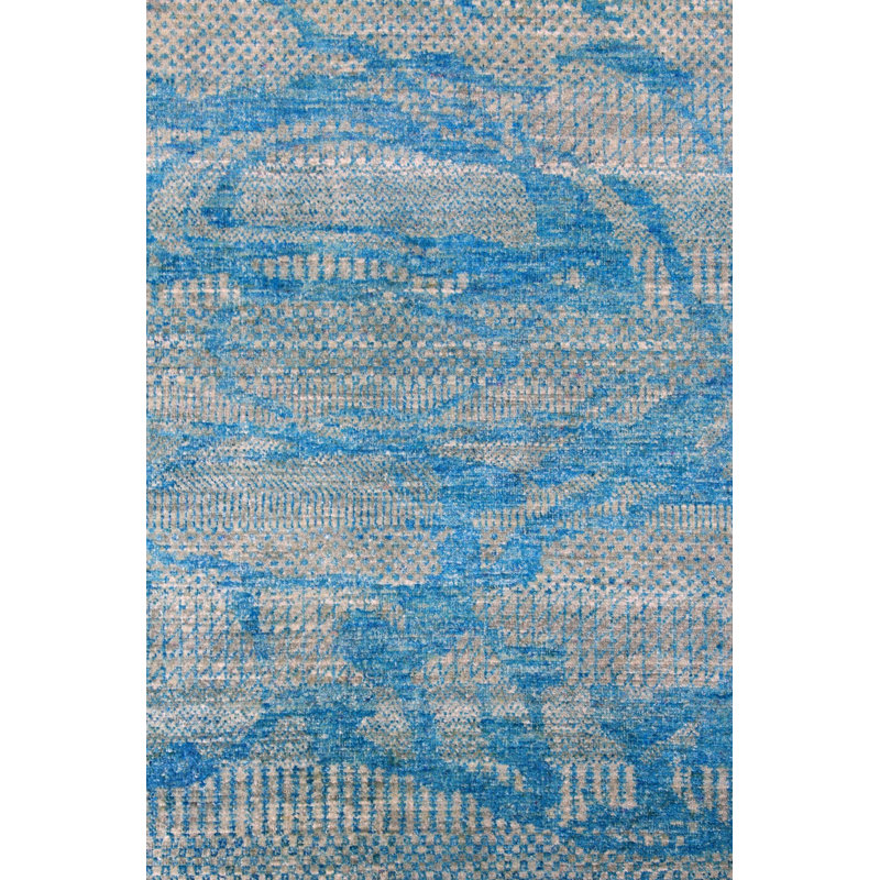 Tapis rectangulaire unique de 9 pi 1 po x 12 pi 2 po Silk Treasures