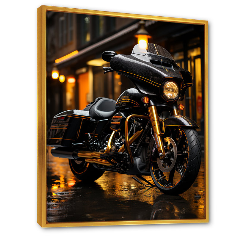 Moto Urban Streetster, Cadre flottant doré, H 44 po x l 34 po x P 1,5 po