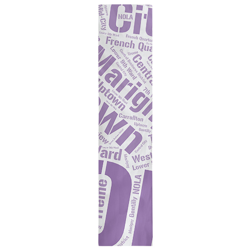 Chemin de table blendtable en coton, 72 po x 16 po, Mauve, Nouvelle-Orléans