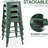 Stool with Metal Frame,Metal Bar Stools, Backless Counter Height Barstools, Indoor Outdoor Stackable Stools With Square Seat-1592360950-1521817820