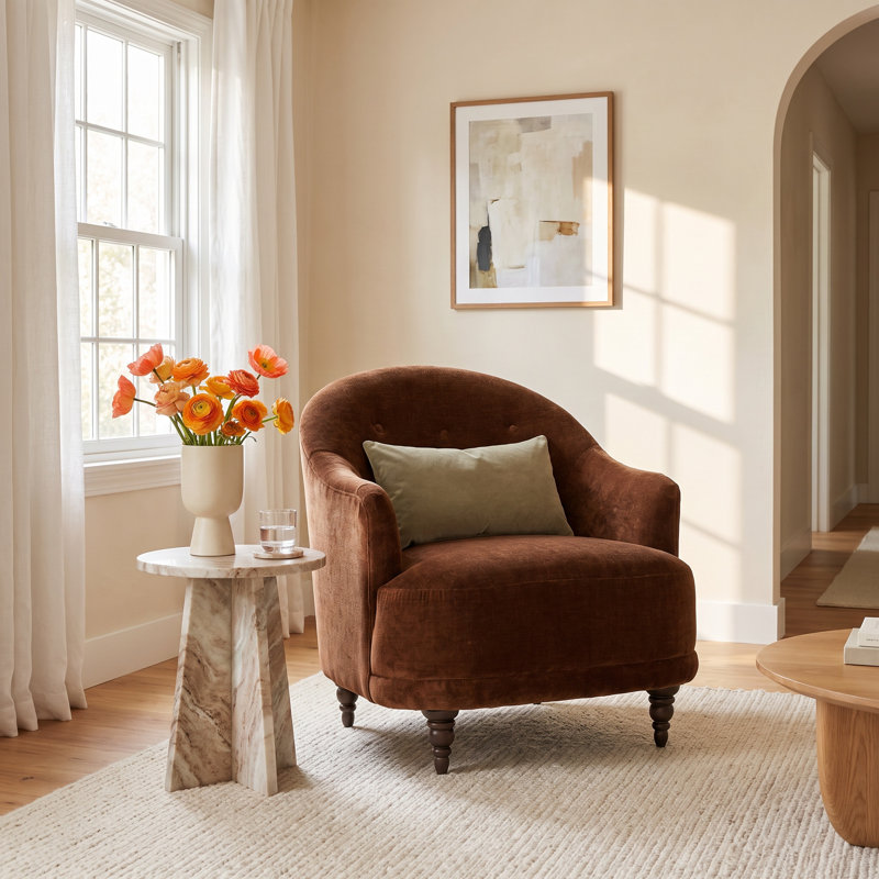 Sparks Upholstered Armchair, Altair Sienna
