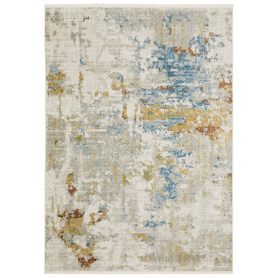 Brice Power-Loom recyclé P.E.T. Tapis abstrait beige / multicolore