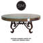 Luxurious Wrought Iron Coffee Table embellished with a 48” Round Oxidized Copper Top