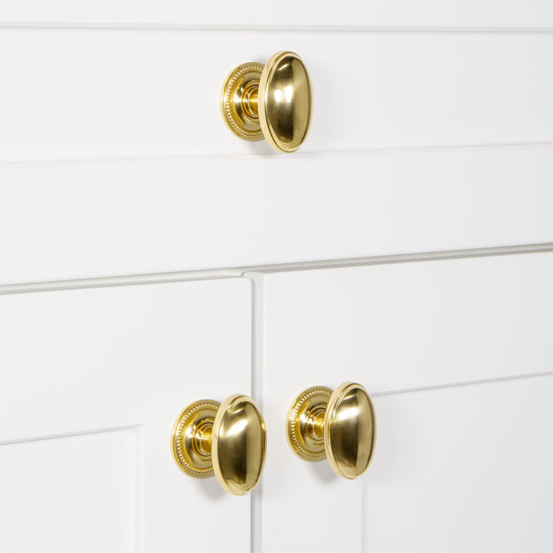 Eden Prairie Oval Knob, Polished Brass