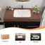 Meuble-lavabo flottant 36 po avec plateau en faux marbre et lavabo en céramique Aether-129751808