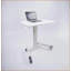 Bureau debout compact et réglable | Métal Bois | Blanc