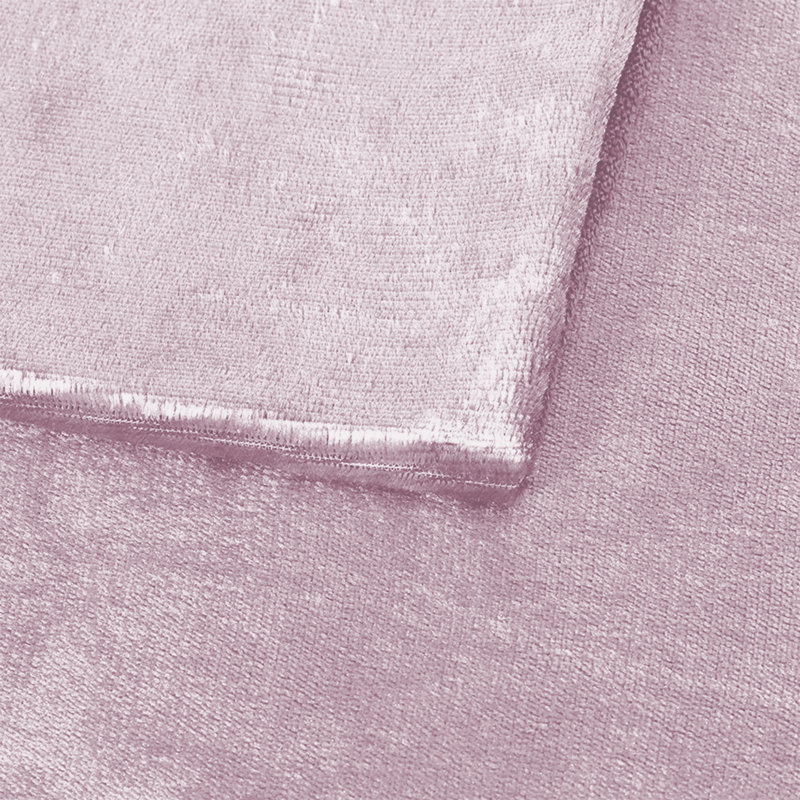 Heavy Crushed Classic Velvet Throw Pillow Cover (Pack of 4), Pink Rose