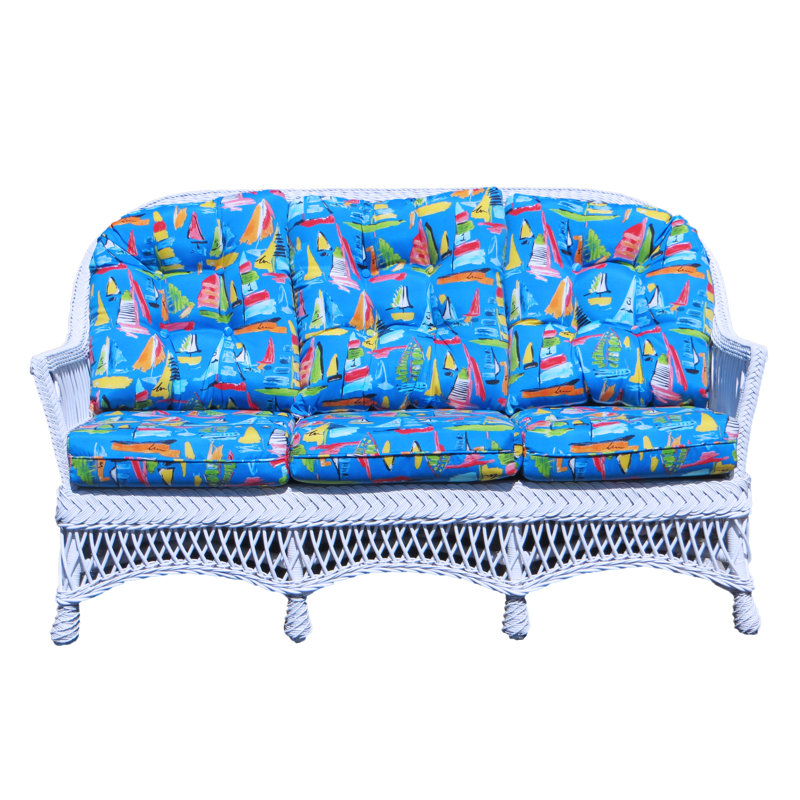 Calderon Upholstered 65'' Sofa, White, Marina 100% Polyester