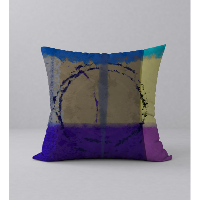 Abstract Reversible Throw Pillow, 18" H x 18" W