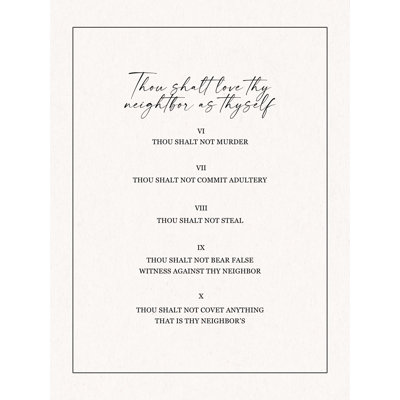 " Second Five Commandments "