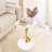 Small End Table Round Side Table,  Modern Metal Pedestal Table, Fluted Circle Decorative Drink Martini Table,Minimalist Accent Table For Small Spaces-1110330088-1110330091