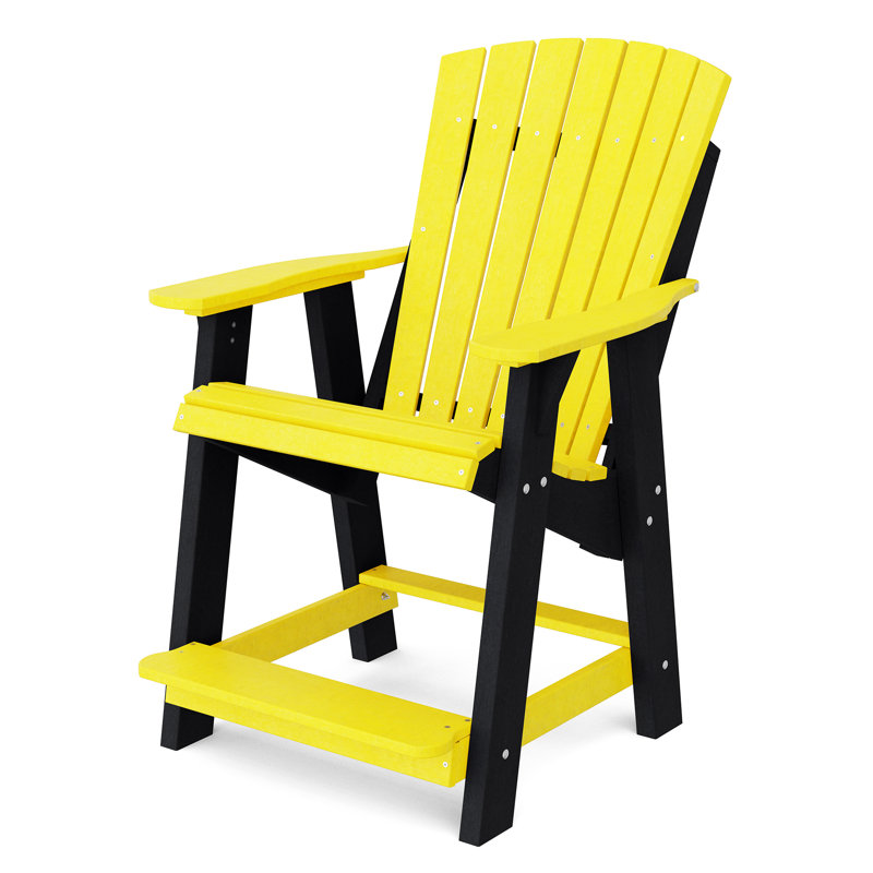 Chaise haute Adirondack Heritage, Jaune citron / noir
