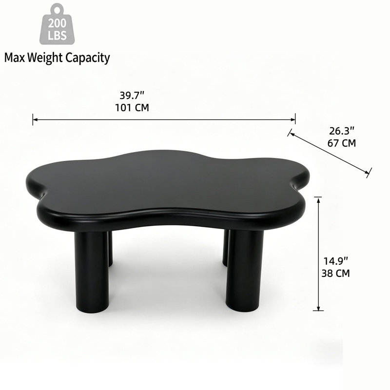 Table basse Elsin, Noir