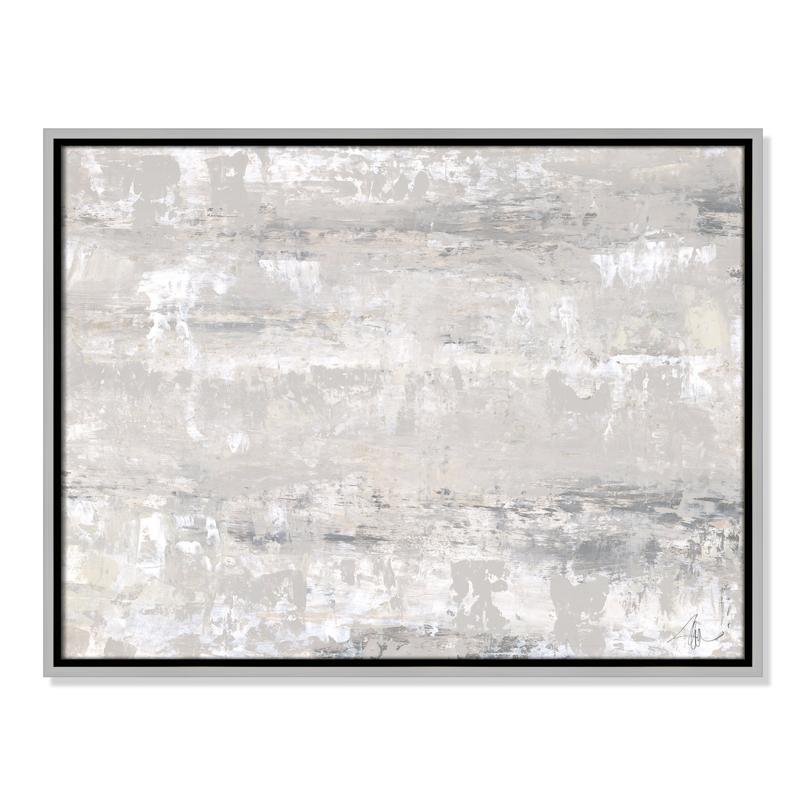 Desert Winds by Filippo Ioco - Print, 19.5" H x 25.5" W x 2" D, Silver Framed Canvas