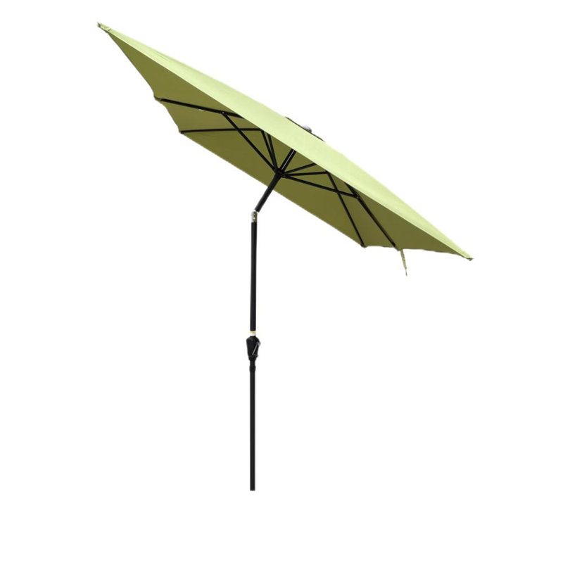 Parasol de marché rectangulaire à levier à manivelle 108 po x 72 po Clymer, Vert citron
