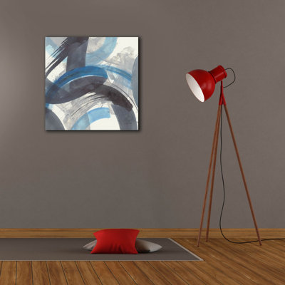«Blue Brushy Abstract 2 C» par Danhui Nai, art mural sur toile