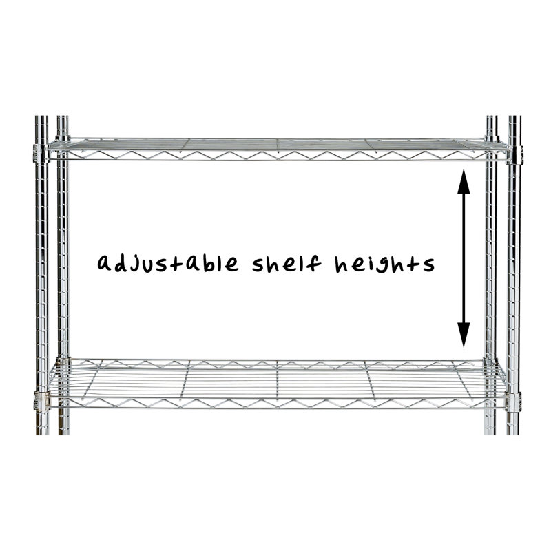Étagère à 5 niveaux Wayfair Basics® Stromsburg (H 72 po x l 36 po x P 18 po), Chrome