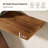 Solid Wood Console Table, 57" Long Farmhouse Entryway Table for Living Room, Hallway, Entrance, Foyer, Behind Couch, Walnut Brown