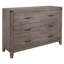 Commode 6 pièces en mélamine de qualité industrielle avec finition brun gris