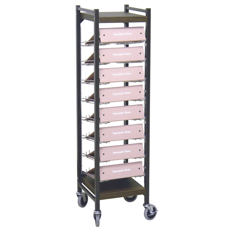 Big Beam 53.38'' H x 14.5'' W File Cart with Wheels, Woodgrain