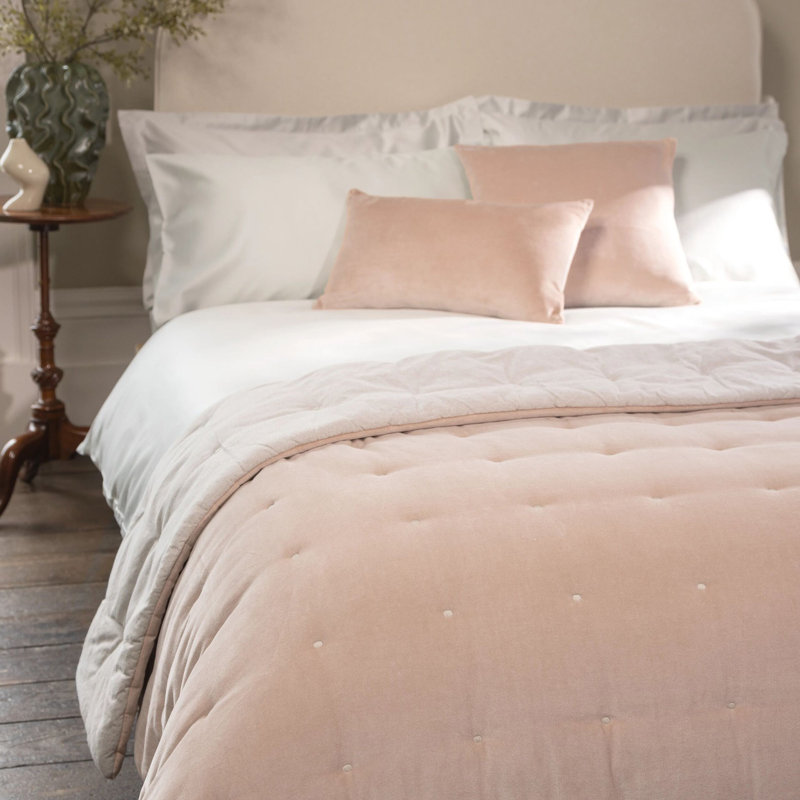 Jaipur Throw Blanket, Dusky Pink