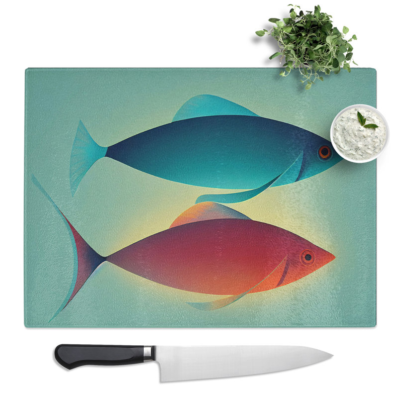 Unbelievable Fish  Glass Chopping Board