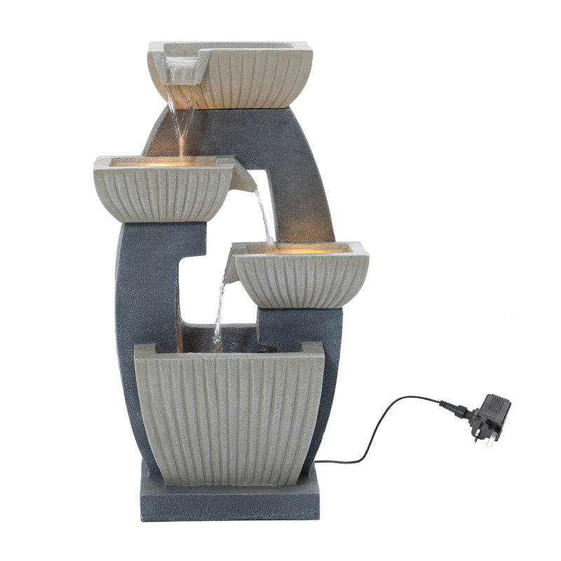 Weather Resistant Floor Fountain with Light