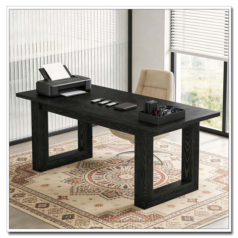 Bureau, bureau d'ordinateur, Noir