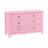Haven 47.2" Morandi Pink 6-Drawer Dresser – Wide Storage Chest With Silver Cup Pulls, Shaker-Style Fronts, Soft Pastel Finish-1675983921