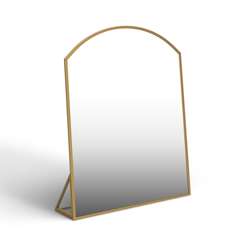 Pemberley Arched Metal Framed Standing Mirror
