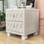 Tables de chevet avec station de charge, veilleuse intelligente et armoire de rangement, tables de chevet modernes pour chambre à coucher, blanches-137622711