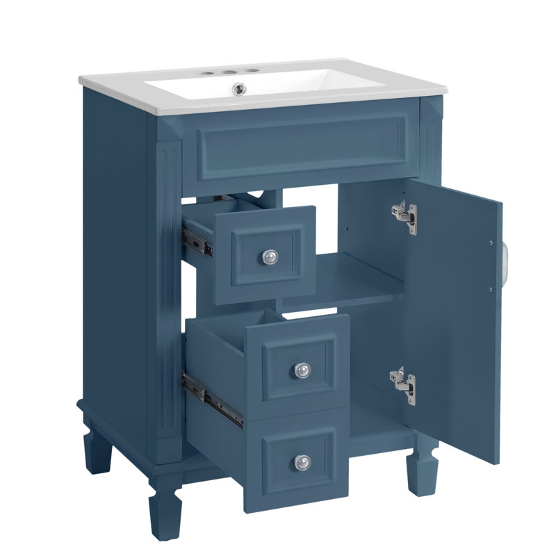 Meuble-lavabo 24 po avec comptoir en céramique