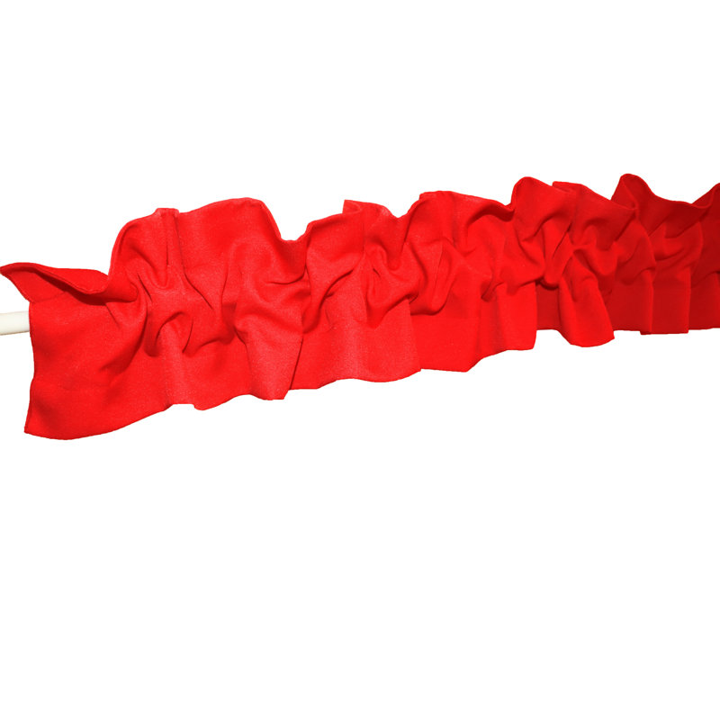 Window Valance, 72" W x 7" L, Red