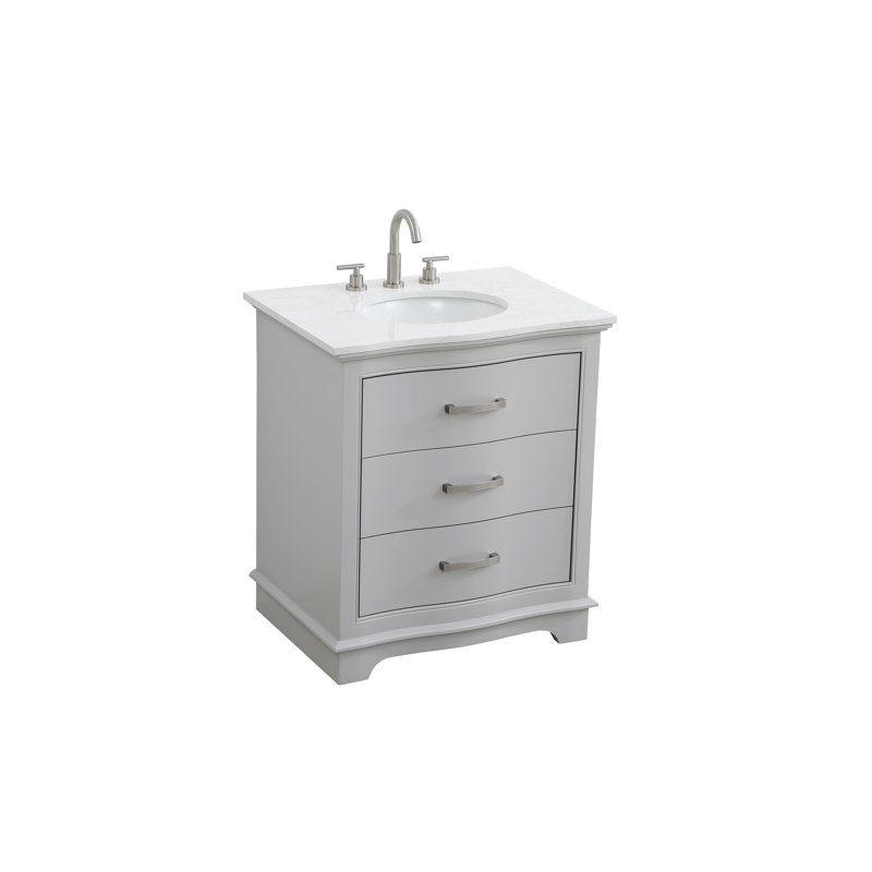 Meuble-lavabo simple 30 po Knox, Gris